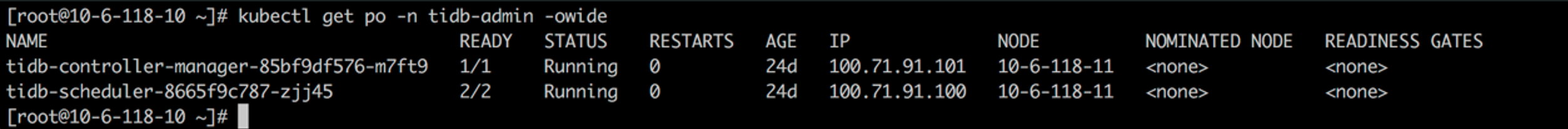 check TiDB Operator components